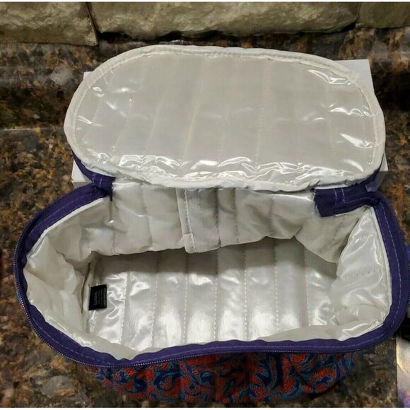 Vintage Totes Makeup Bag beautiful red and purple design - Picture 4 of 9